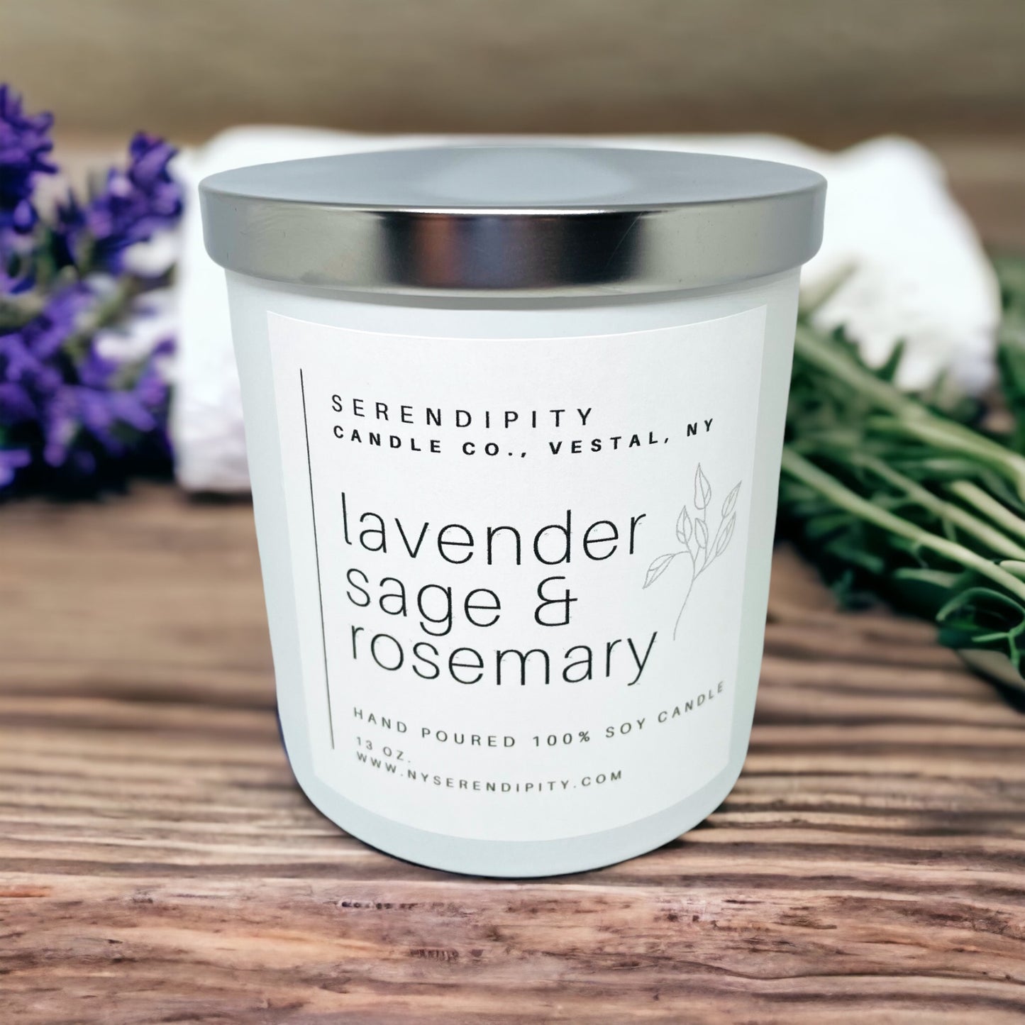 Lavender, Sage & Rosemary Soy Candle